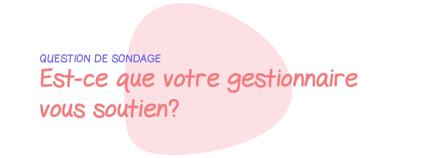 Question de sondage: Est-ce que votre gestionnaire immédiat vous apporte le soutien dont vous avez besoin pour faire votre travail?